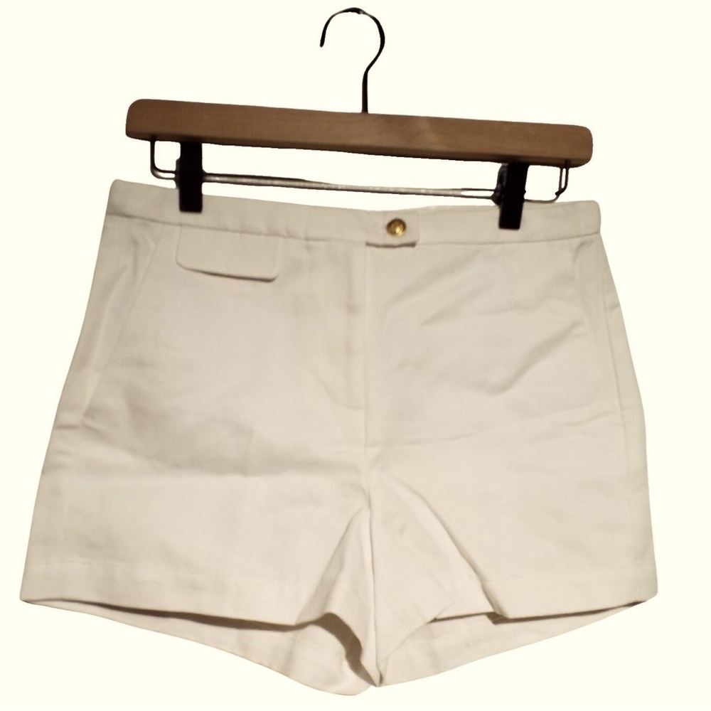 J. Crew High Waist Cream Shorts